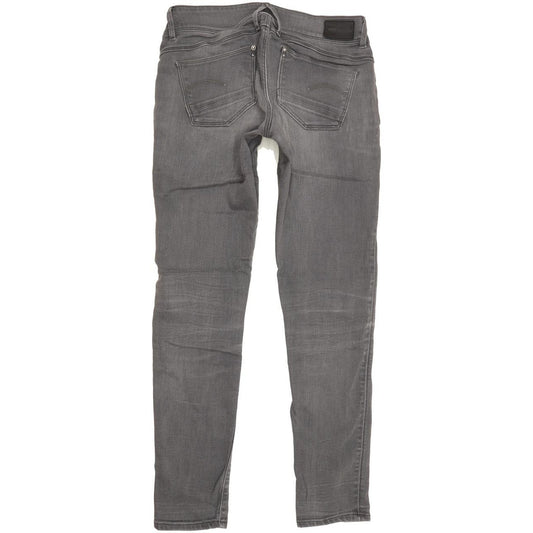G-Star Lynn Zip Women Grey Skinny Slim Stretch Jeans W29 L31
