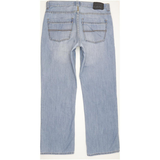 Pioneer Men Blue Straight Slim Stretch Jeans W34 L30