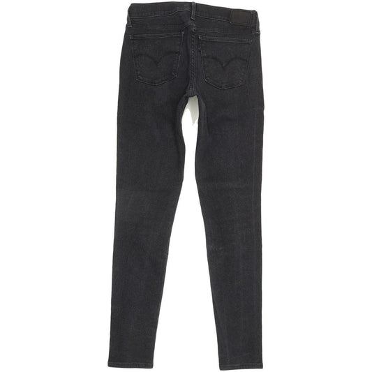 Levi's 710 Super Women Black Skinny Slim Stretch Jeans W28 L29
