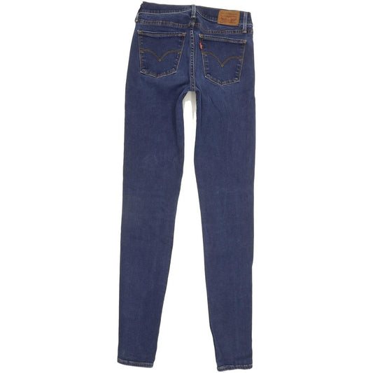 Levi's 710 Super Women Blue Skinny Slim Stretch Jeans W27 L31