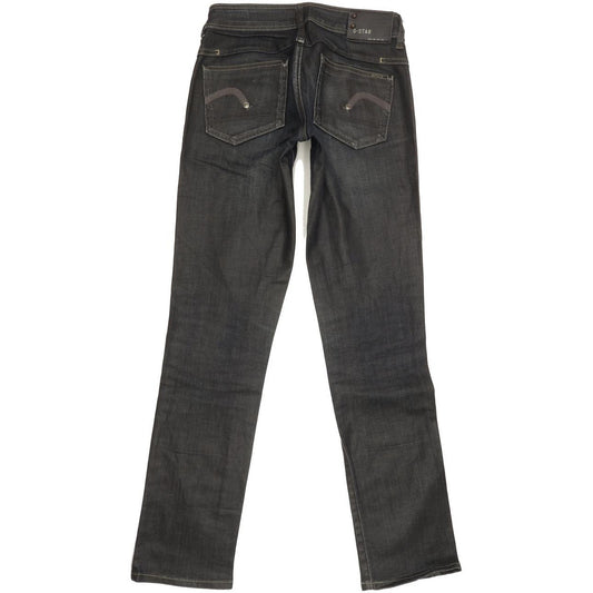 G-Star New Reese Women Navy Straight Slim Stretch Jeans W26 L31