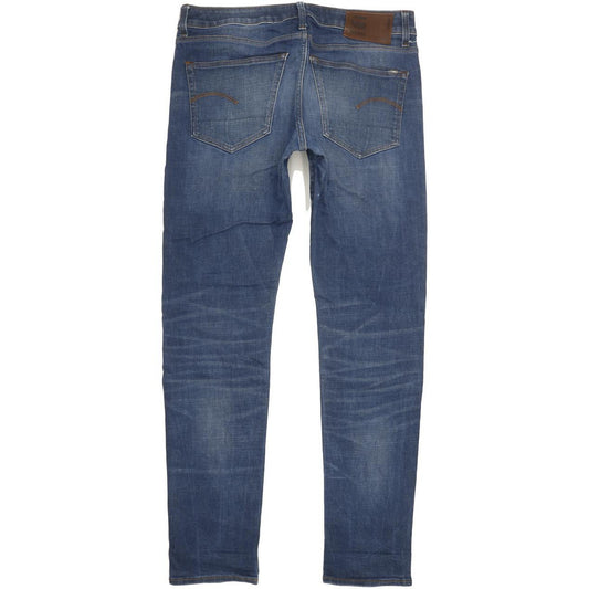 G-Star 3301 Men Blue Straight Slim Stretch Jeans W32 L33