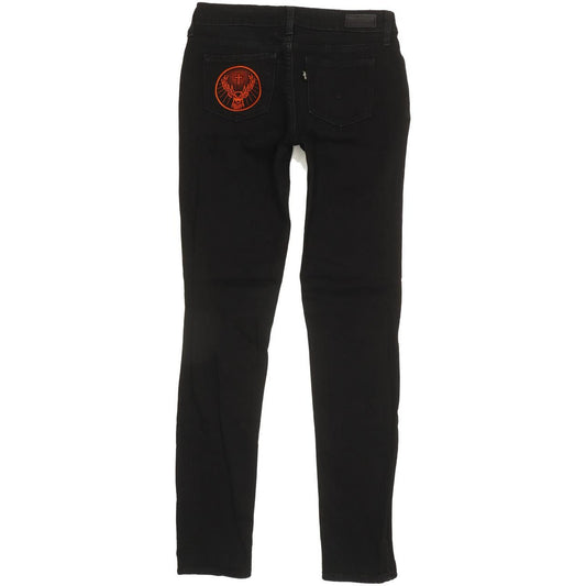 Levi's Slight Curve Women Black Skinny Slim Stretch Jeans W26 L30