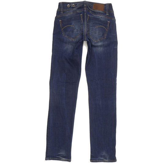 G-Star Midge Saddle Women Blue Straight Slim Stretch Jeans W24 L28