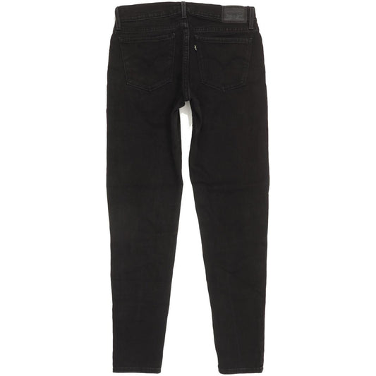Levi's 710 Super Women Black Skinny Slim Stretch Jeans W28 L29