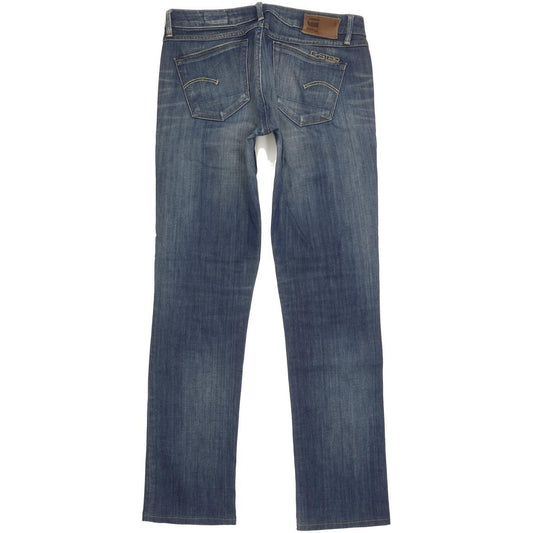 G-Star 3301 Women Blue Straight Slim Stretch Jeans W27 L29