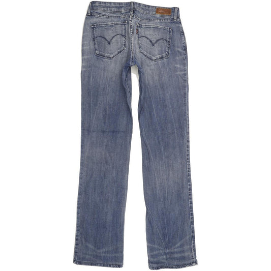Levi's Bold Curve Women Blue Straight Slim Stretch Jeans W29 L32