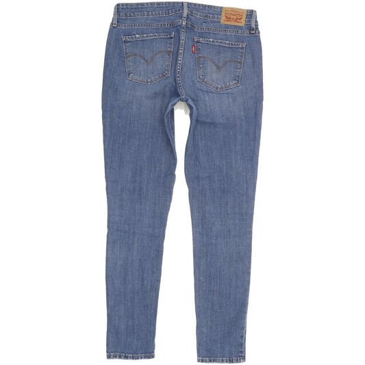 Levi's 711 Women Blue Skinny Slim Stretch Jeans W28 L28