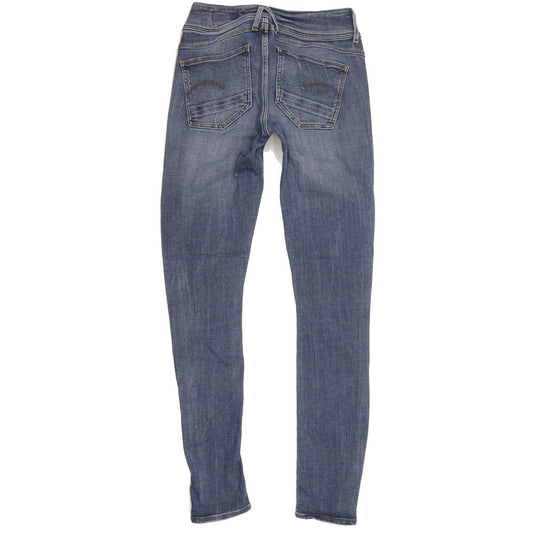 G-Star Lynn D-Mid Women Blue Skinny Slim Stretch Jeans W27 L29