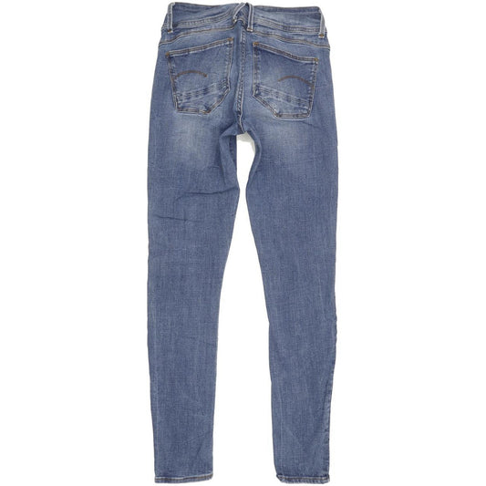 G-Star Lynn D-Mid Women Blue Skinny Slim Stretch Jeans W27 L29
