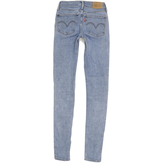 Levi's 710 Super Women Blue Skinny Slim Stretch Jeans W24 L30