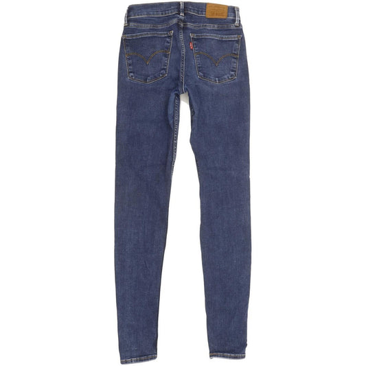 Levi's 710 Super Women Blue Skinny Slim Stretch Jeans W27 L29
