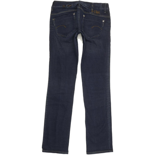 G-Star Midge Women Blue Straight Slim Stretch Jeans W30 L34