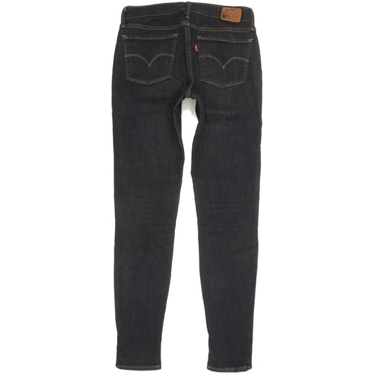 Levi's 710 Super Women Black Skinny Slim Stretch Jeans W27 L30