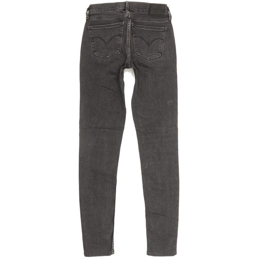 Levi's 710 Super Women Charcoal Skinny Slim Stretch Jeans W25 L29