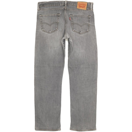 Levi's 504 Men Grey Straight Regular Stretch Jeans W34 L29
