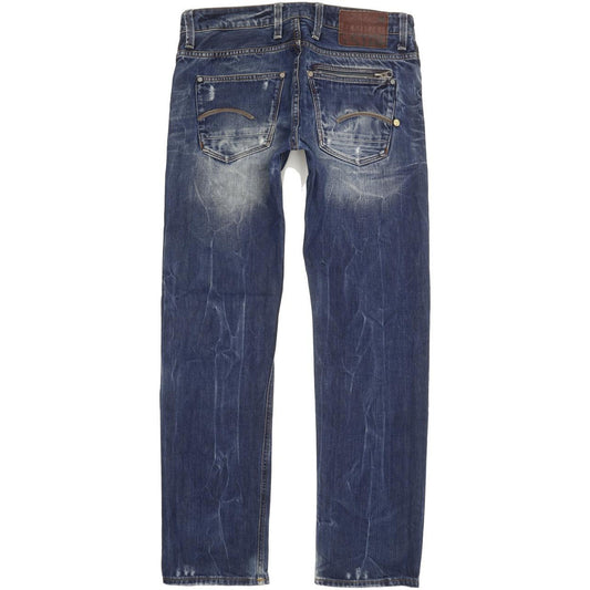 G-Star Attacc Low Men Blue Straight Slim Jeans W31 L32