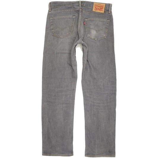 Levi's 504 Men Grey Straight Regular Stretch Jeans W33 L31