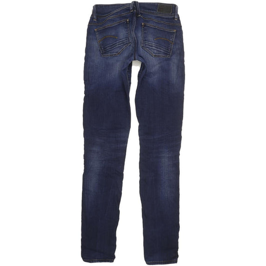 G-Star Lynn Mid Women Navy Skinny Slim Stretch Jeans W27 L34