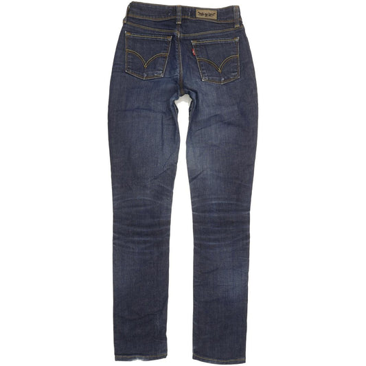 Levi's 471 Women Blue Straight Slim Stretch Jeans W28 L32