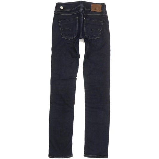 G-Star Ford Women Navy Straight Slim Stretch Jeans W25 L32