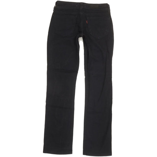 Levi's 470 Women Black Straight Slim Stretch Jeans W29 L32