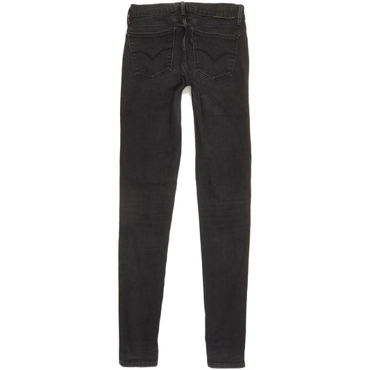 Levi's 710 Super Women Black Skinny Slim Stretch Jeans W27 L31