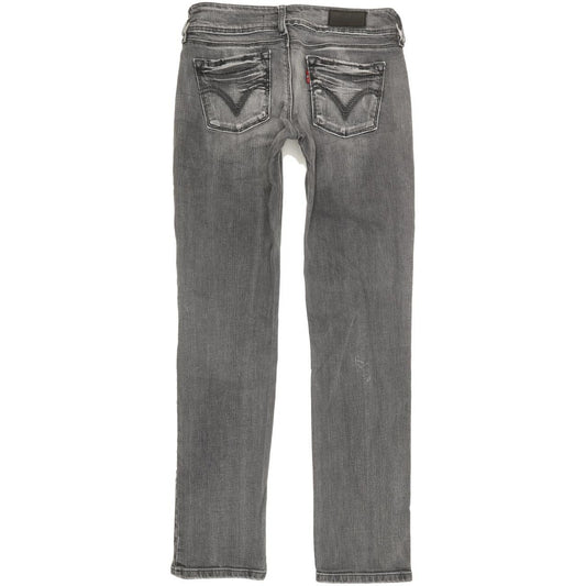 Levi's 571 Women Grey Straight Slim Stretch Jeans W28 L29