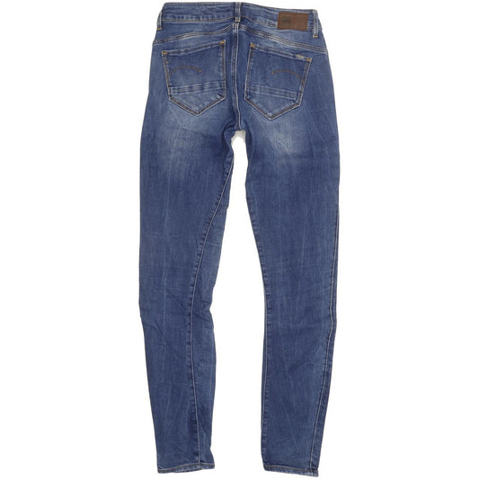G-Star Arc 3D Mid Women Blue Skinny Slim Stretch Jeans W26 L29