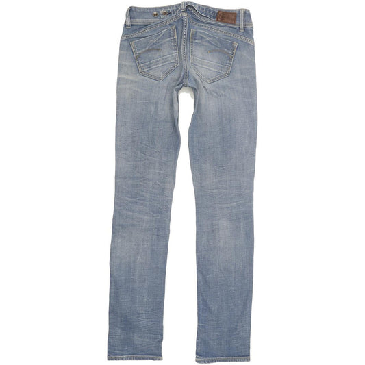 G-Star Midge Saddle Women Blue Straight Slim Stretch Jeans W28 L34
