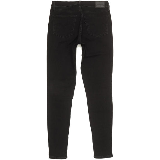 Levi's 710 Super Women Black Skinny Slim Stretch Jeans W29 L30