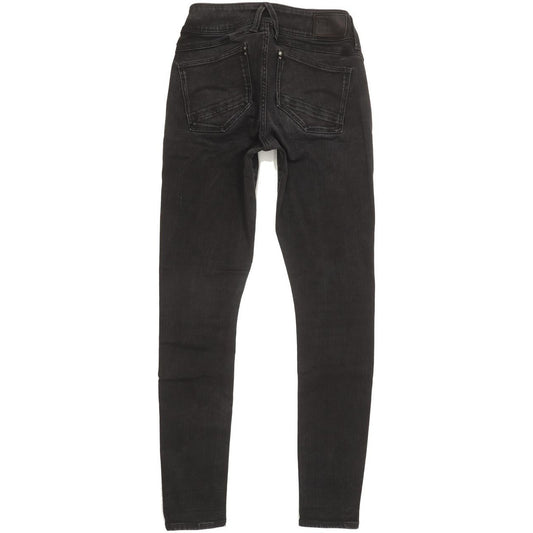 G-Star Lynn Mid Women Black Skinny Slim Jeans W28 L29