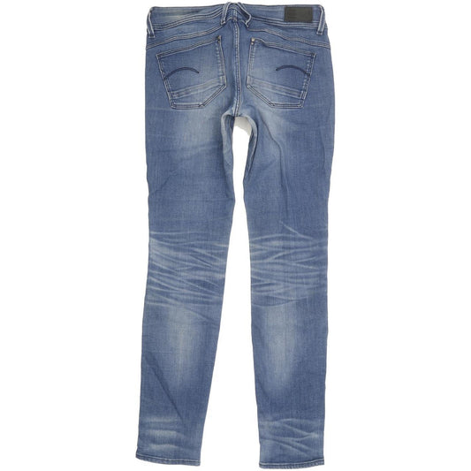 G-Star Lynn Mid Women Blue Skinny Slim Stretch Jeans W29 L31