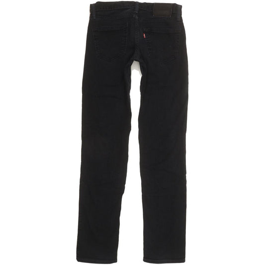 Levi's 511 Men Black Straight Slim Stretch Jeans W30 L33