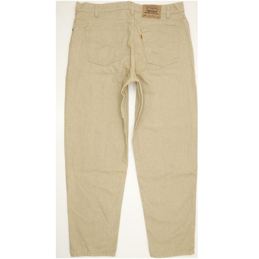 Levi's 550 Made in USA Beige Tapered Relaxed Jeans High Waisted W38 L30