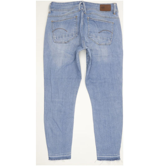 G-Star Lynn Ankle Women Blue Skinny Slim Stretch Jeans W28 L30