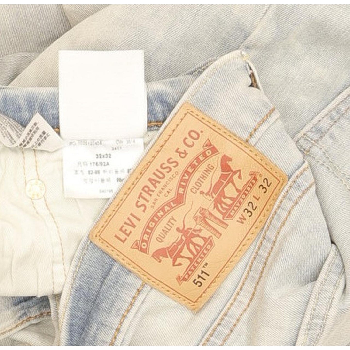 Levi's 511 Men Blue Straight Slim Stretch Jeans W32 L32