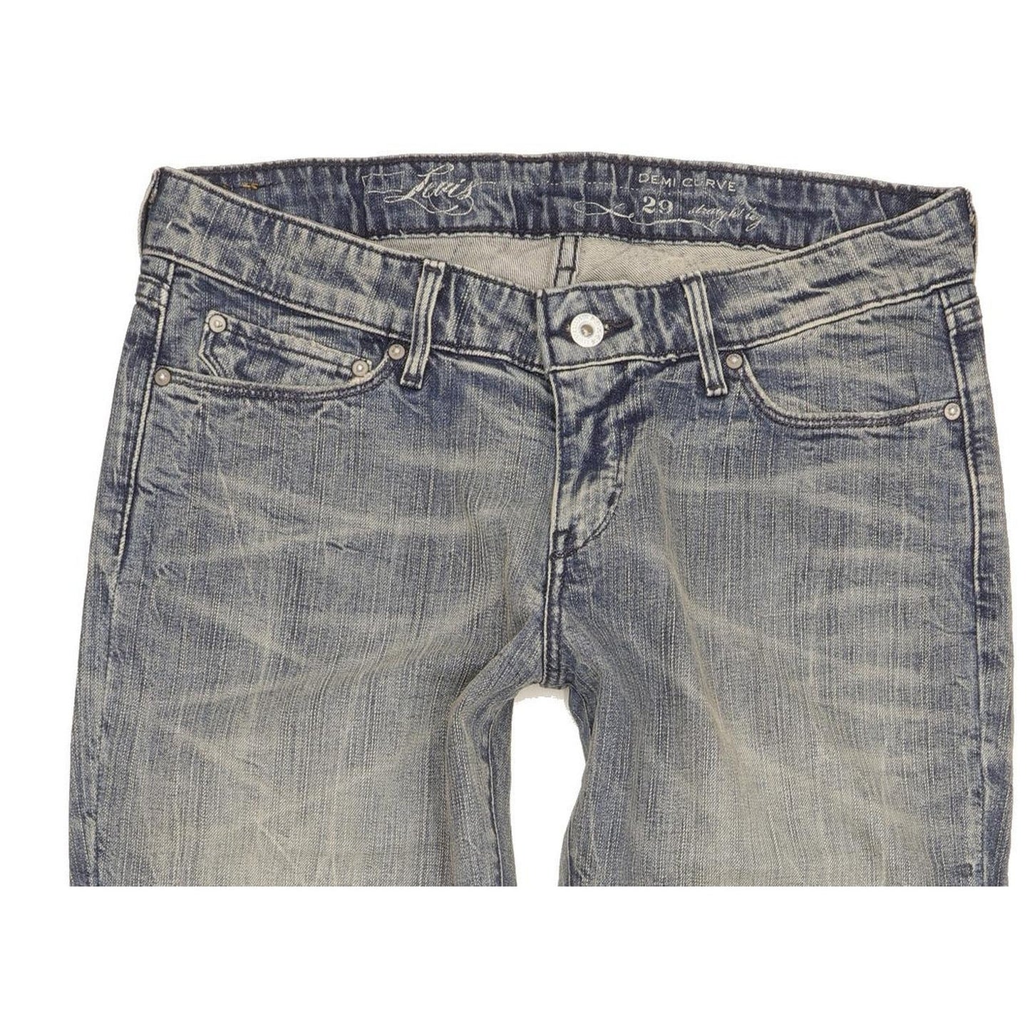 Levi's Demi Curve Women Blue Straight Slim Stretch Jeans W30 L30