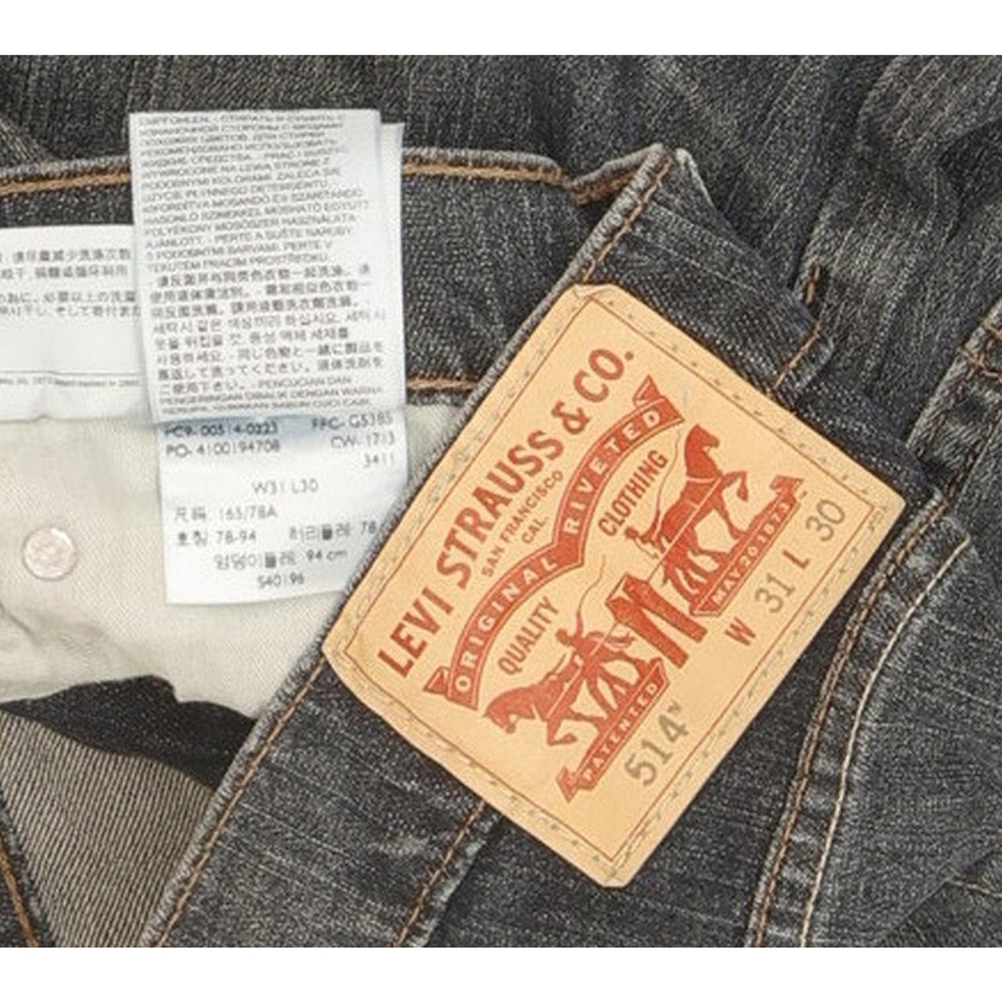 Levi's 514 Men Blue Straight Slim Stretch Jeans W31 L30
