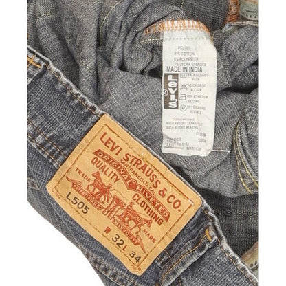 Levi's 505 Men Blue Straight Regular Stretch Jeans W32 L33
