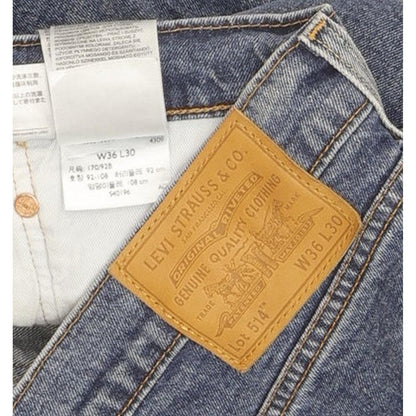 Levi's 514 Men Blue Straight Slim Stretch Jeans W36 L29