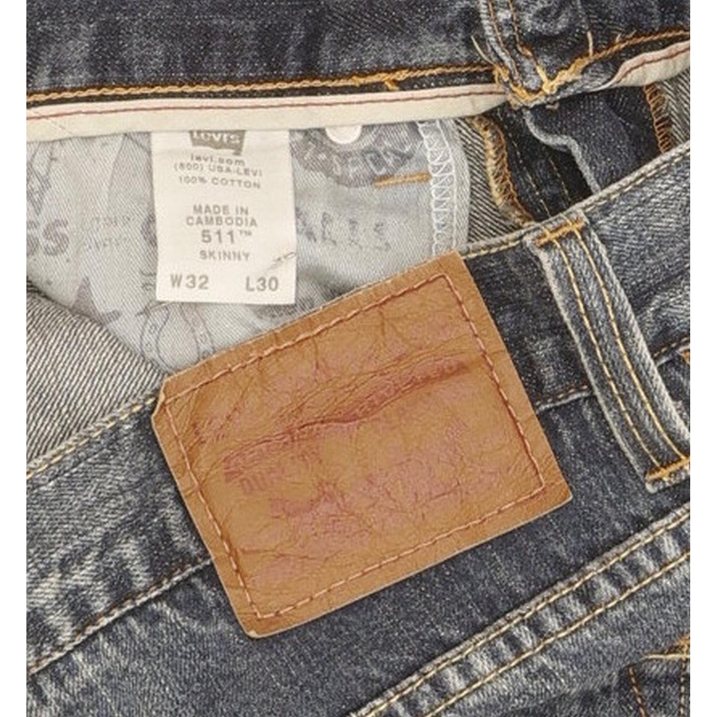 Levi's 511 Men Blue Straight Slim Jeans W32 L31