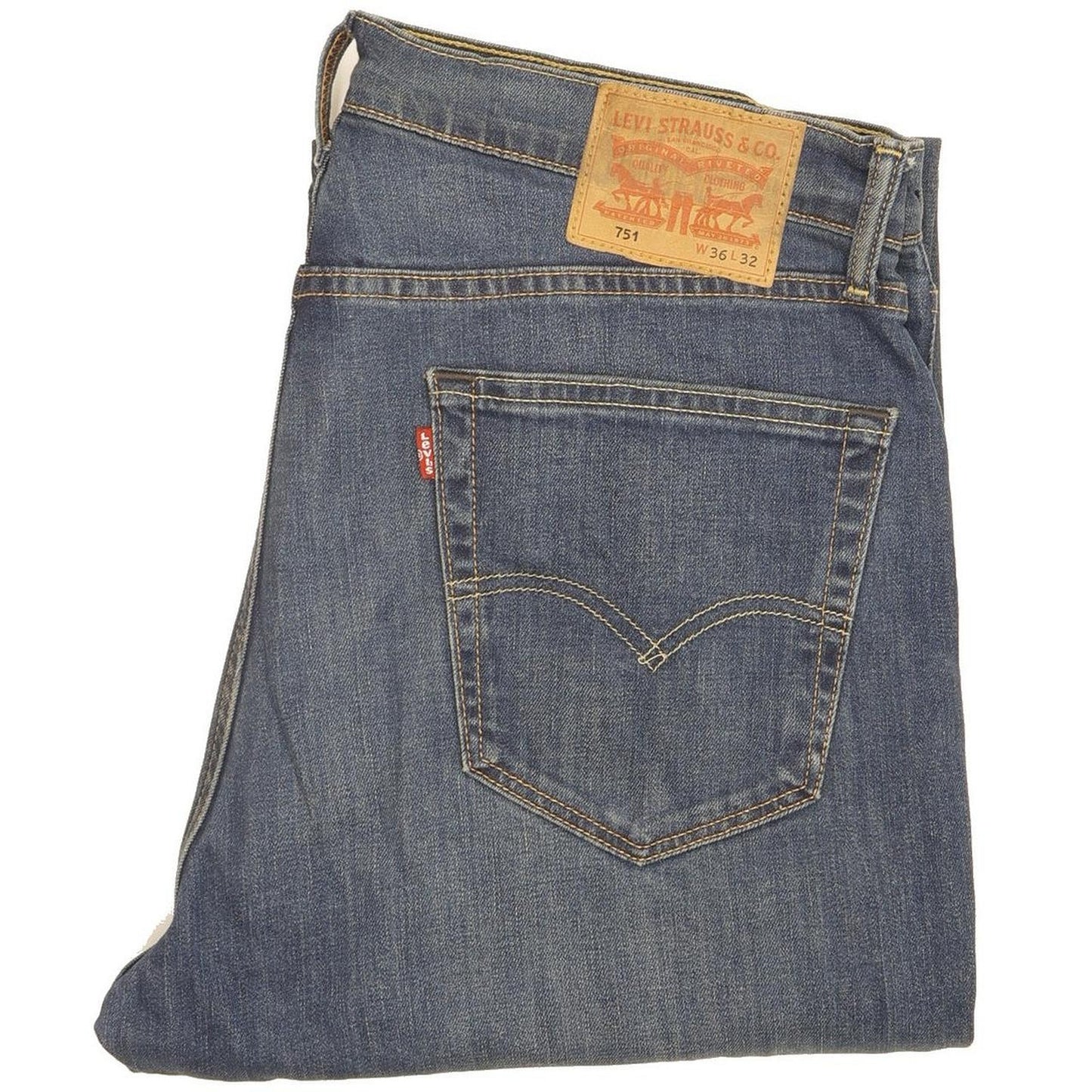 Levi's 751 Men Blue Straight Regular Jeans W36 L32