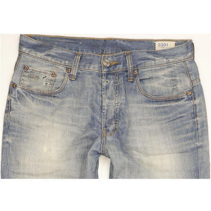 G-Star 3301 Men Blue Straight Loose Jeans W31 L31