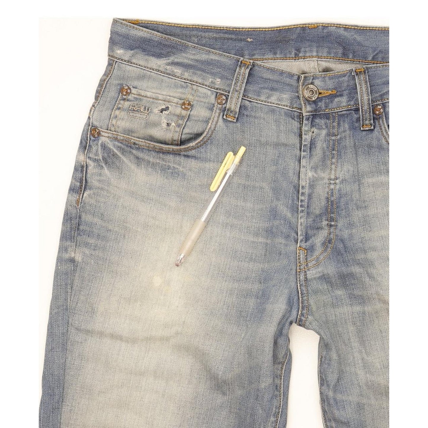G-Star 3301 Men Blue Straight Loose Jeans W31 L31