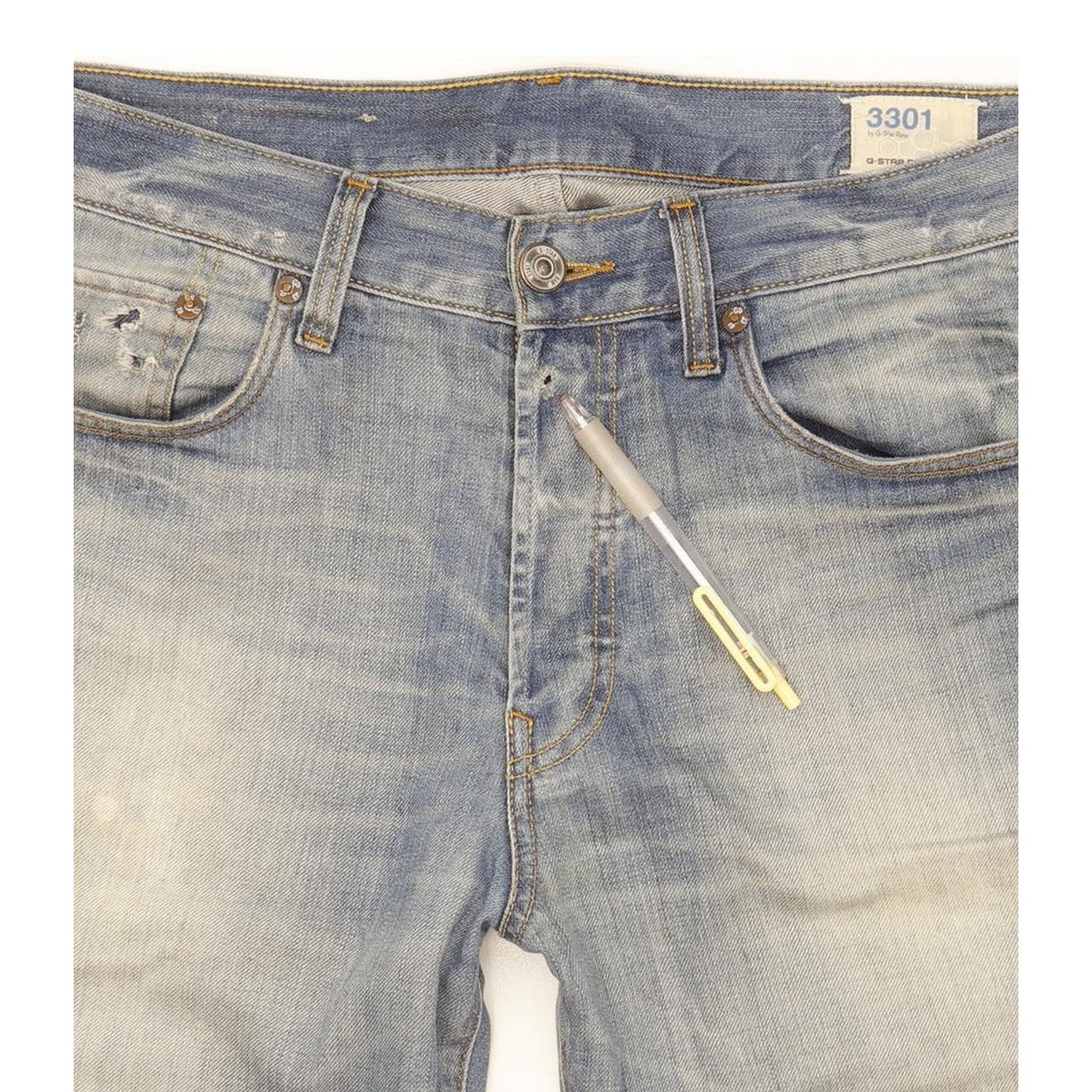 G-Star 3301 Men Blue Straight Loose Jeans W31 L31