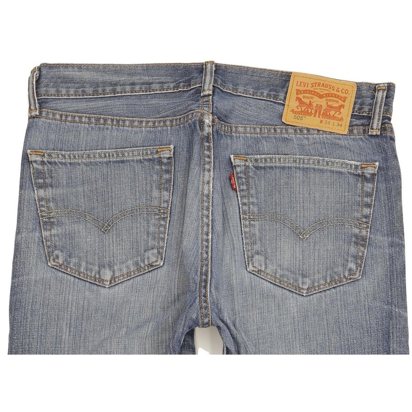 Levi's 505 Men Blue Straight Regular Jeans W34 L33
