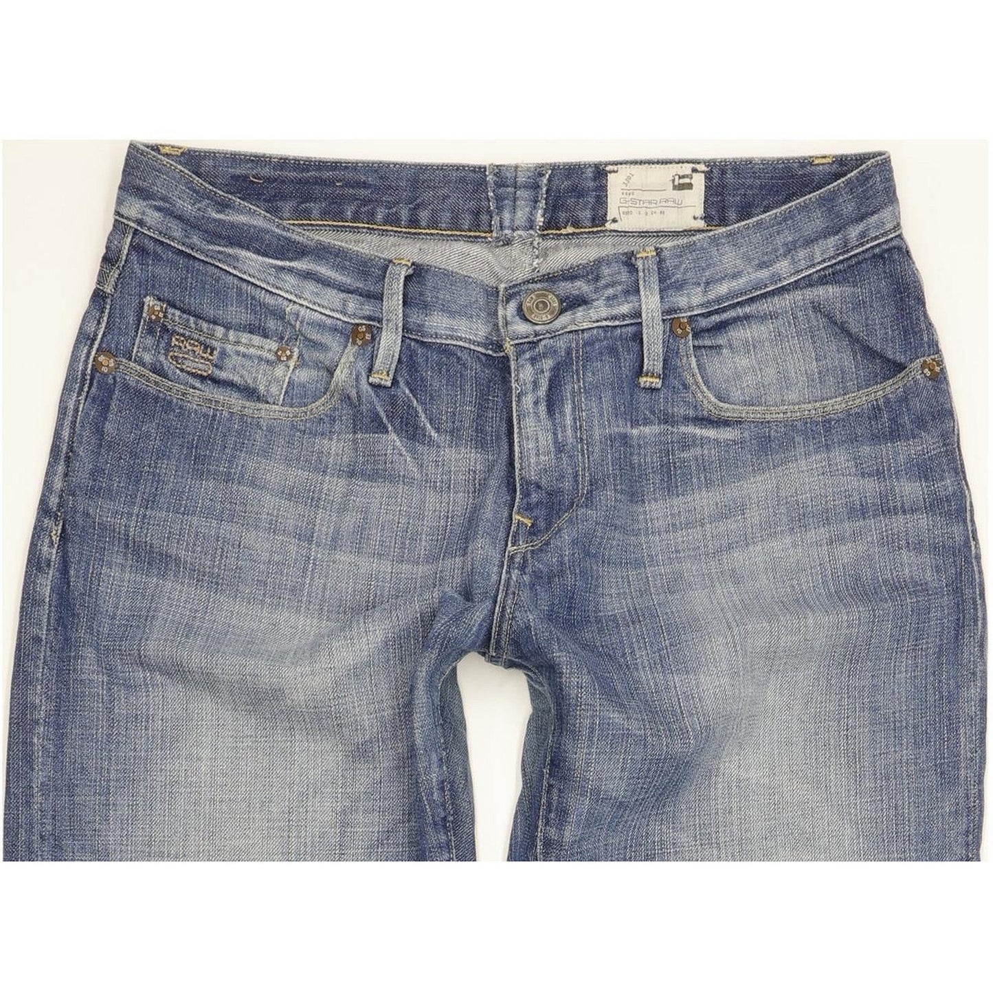 G-Star 3301 Correct Women Blue Straight Slim Jeans W28 L30