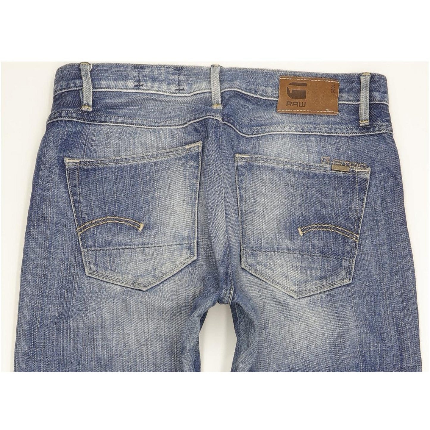 G-Star 3301 Correct Women Blue Straight Slim Jeans W28 L30