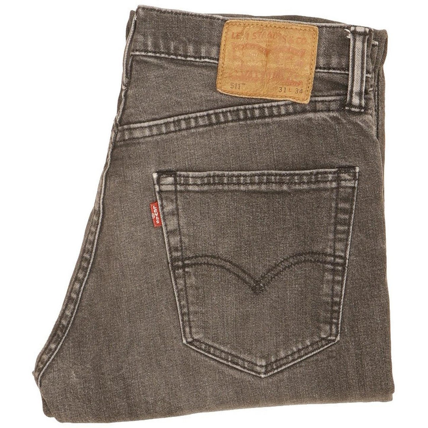 Levi's 511 Men Charcoal Straight Slim Jeans W31 L29